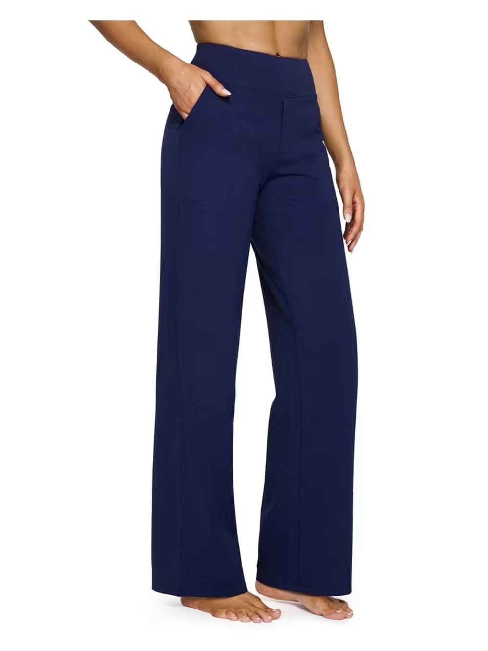 G4Free Navy Wide Leg Yoga Dress Pants XL Tall 33” Inseam NWT